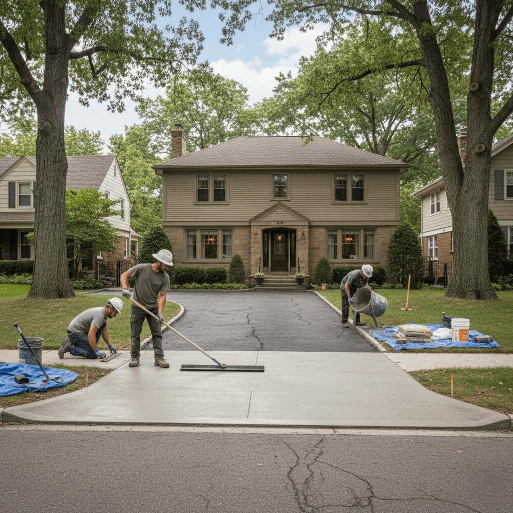 concrete driveways boston ma